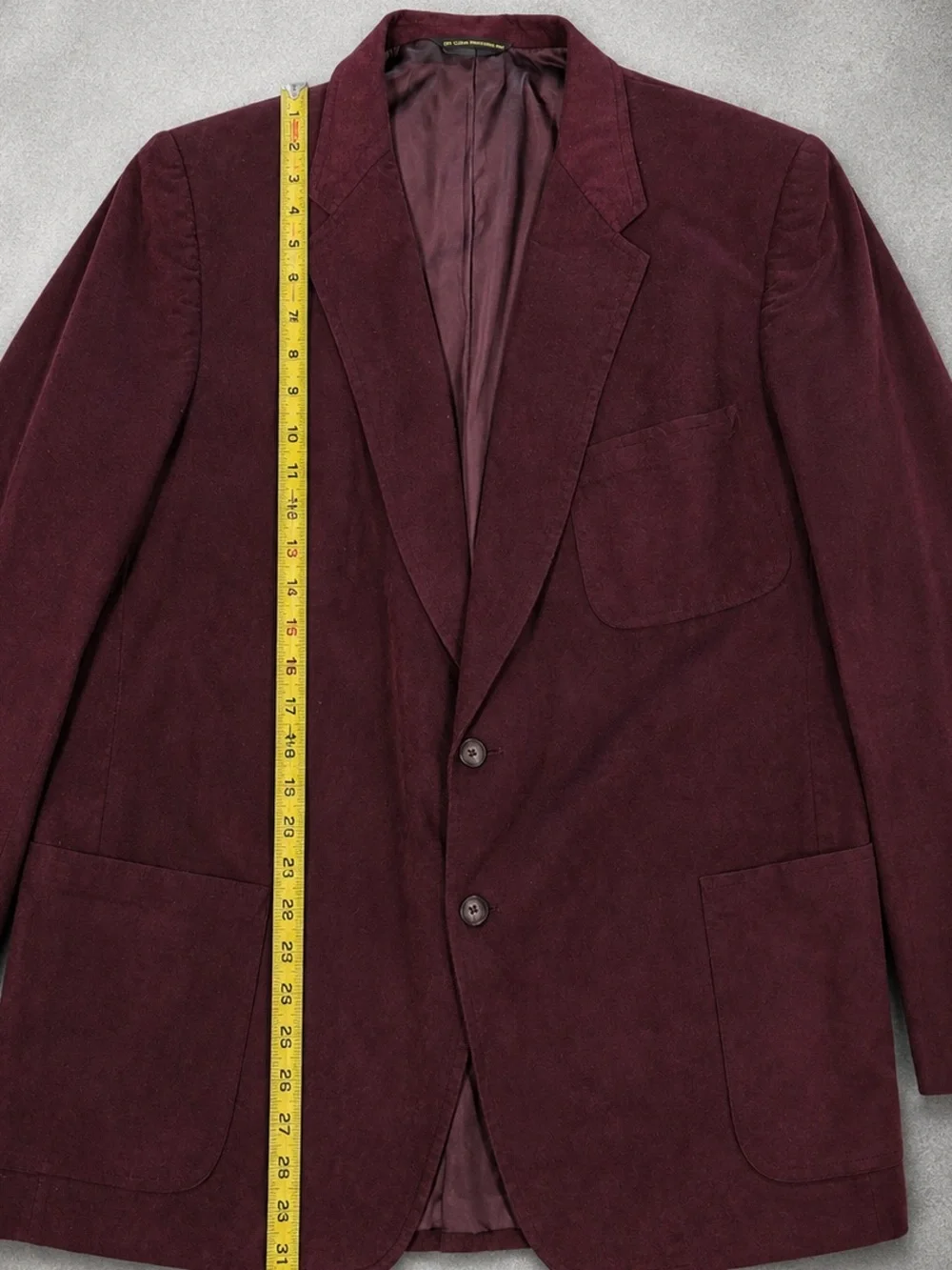 Vintage 1970 Doncaster Rothchilds Ultrasuede Burgundy Men's Blazer Sport Coat XL